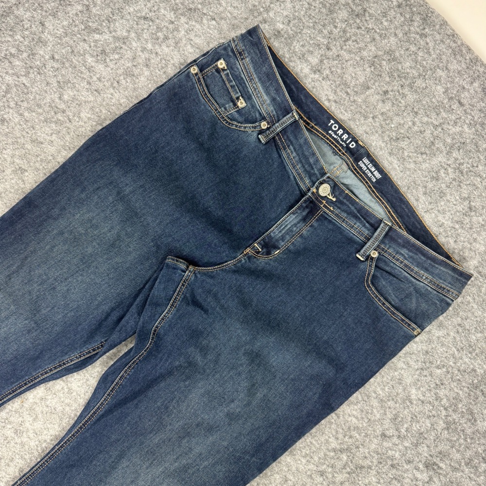 Torrid Luxe‎ Slim Boot Super Stretch Jeans Womens 16T Dark Wash Denim Tall